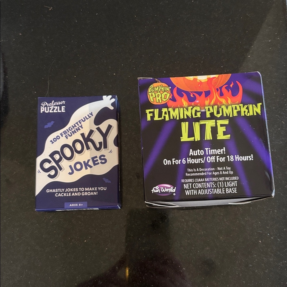 Professor Puzzle Spooky Jokes and Flaming Pumpkin Lite, NIB